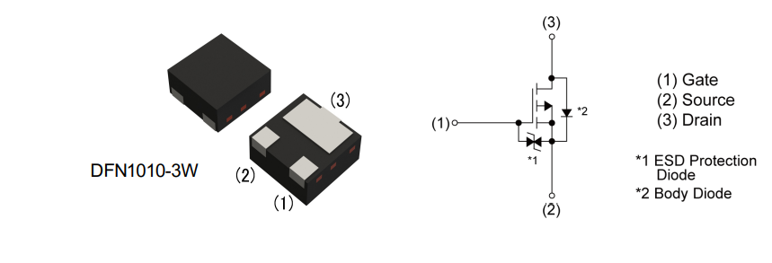 アプリケーション回路図 - ROHM Semiconductor BSS84X HZG小信号MOSFET